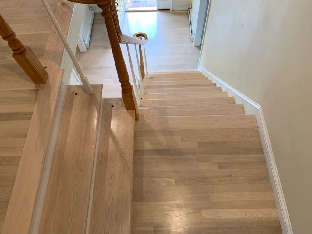 Natural light oak stairs