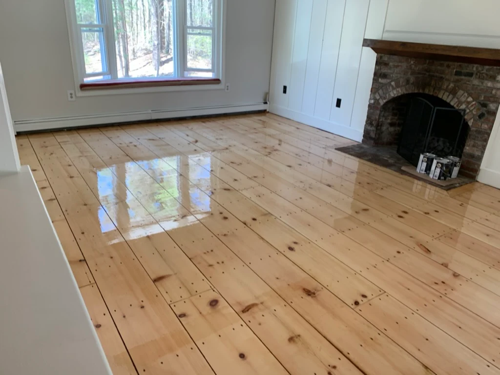 Natural oak living room floor