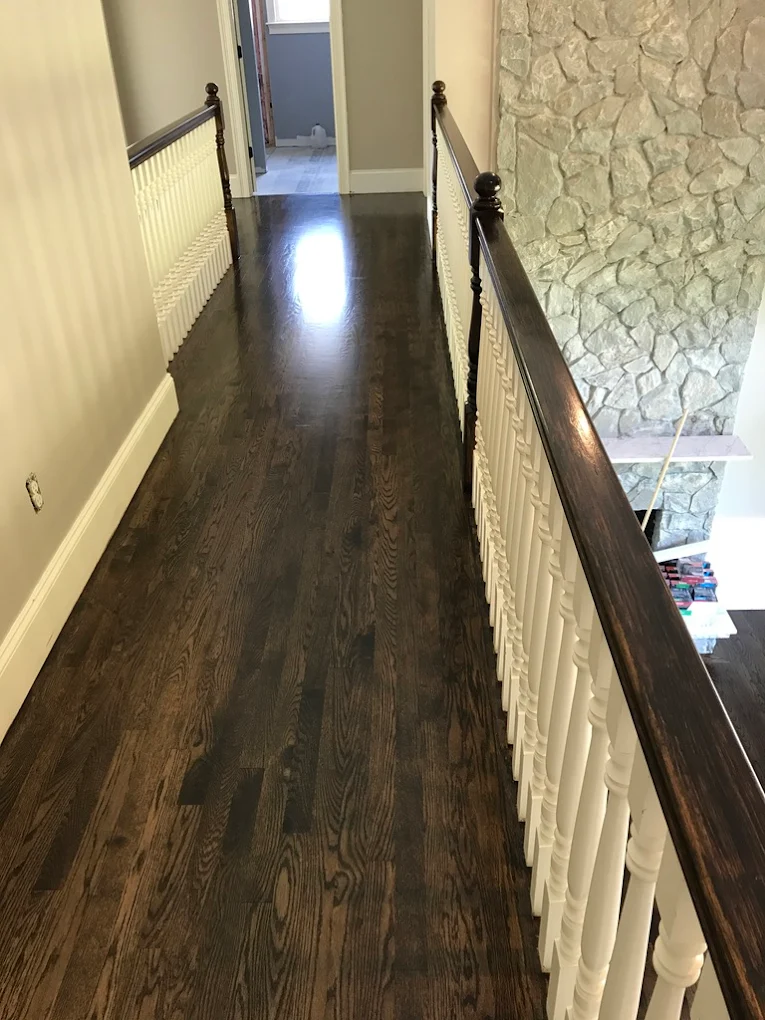 Dark hallway staircase entry