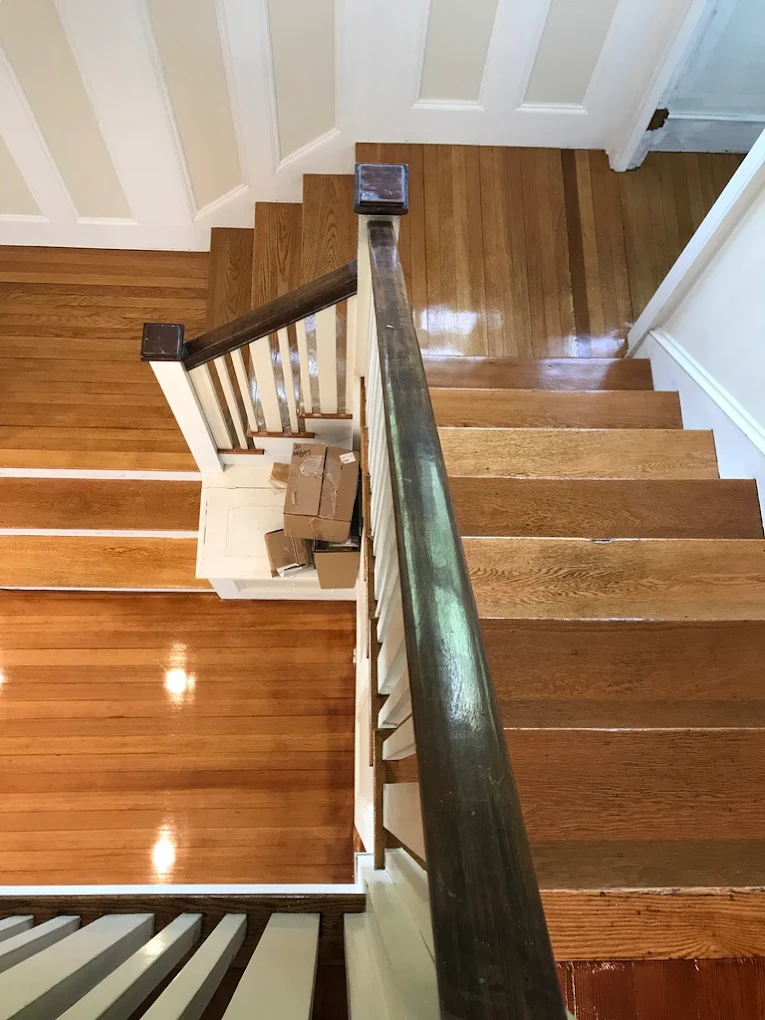 Mixed wood staircase project
