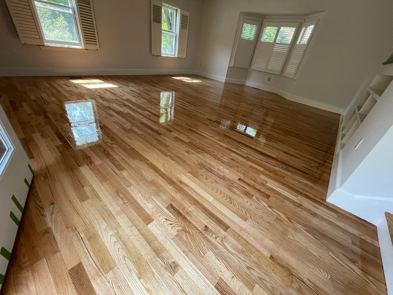 Natural oak in residential room